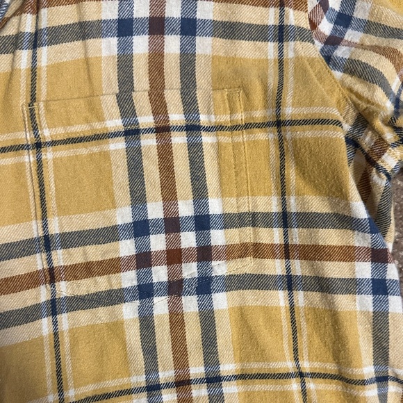 Sonoma Mustard and Navy Plaid Shirt - Picture 3 of 4